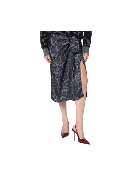 Spódnica Stella Mccartney w panterkę szara