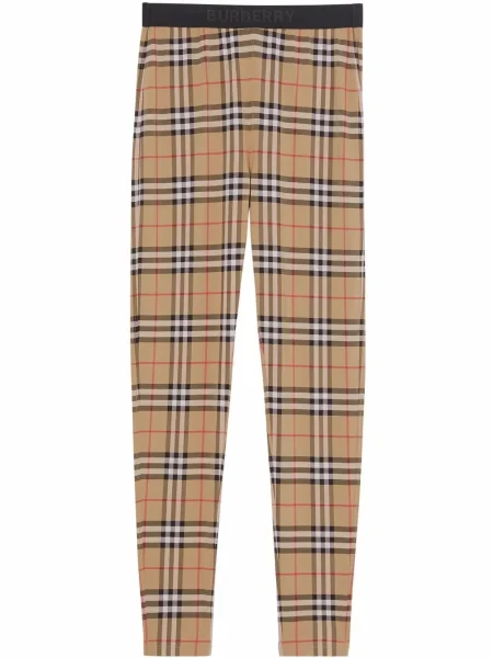 Tajice Burberry karirane od jersey smeđa