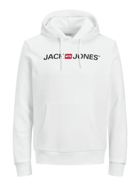 JACK & JONES Sweater majica crvena / crna bijela
