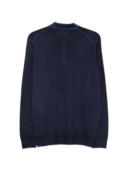 Lung tricou polo Fedeli albastru