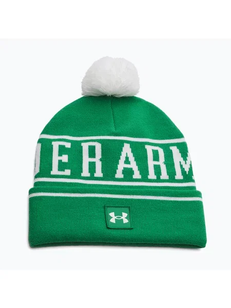 Зимова шапка Under Armour Halftime Pom Beanie team kelly green/white/white зелена