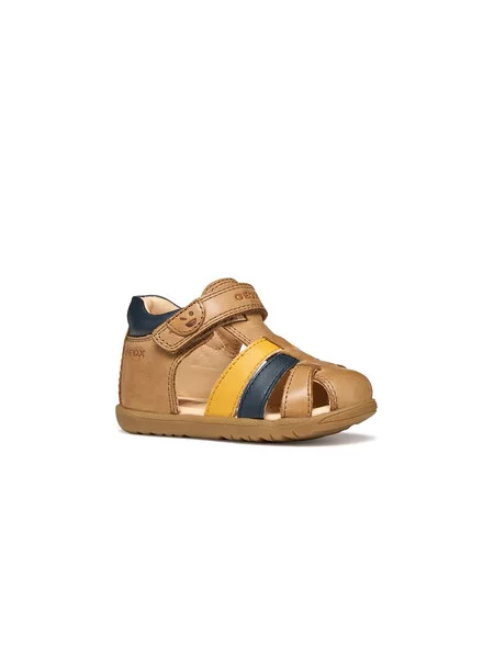Sandály Geox B Sandal Macchia Boy hnědá