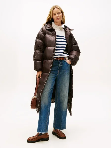 Tommy Hilfiger De puf palton maro