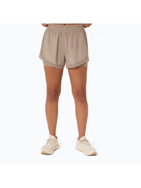 Pantaloni scurți de alergare pentru femei ASICS Nagino Run greige