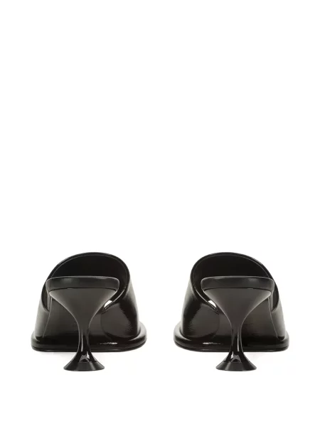 Papuci tip mules Sergio Rossi din piele negru