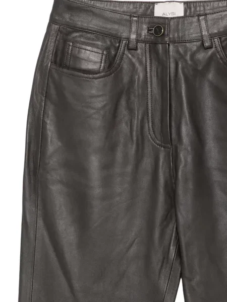 Pantaloni Alysi din piele maro