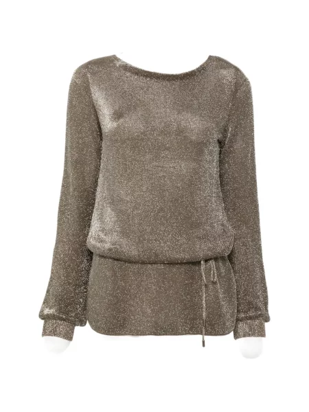 Bluză Ralph Lauren Collection cu cordon maro