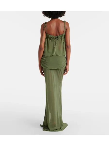 Fusta maxi Bananhot drapată verde