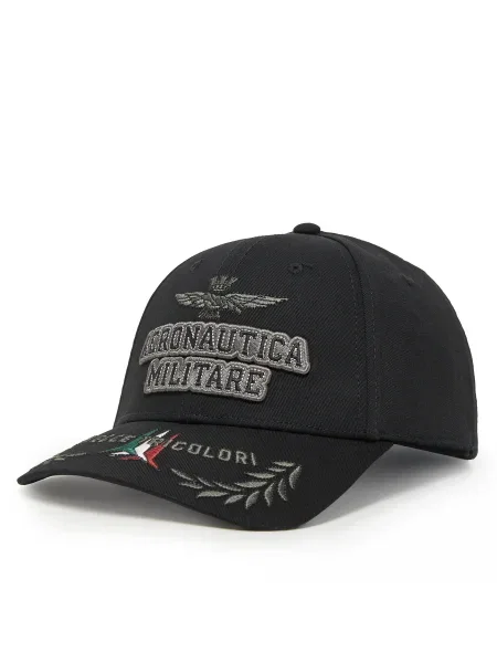 Шапка с козирка Aeronautica Militare с апликация черно