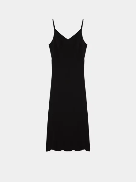 Сукня міді Braska віскоза/поліестер чорний