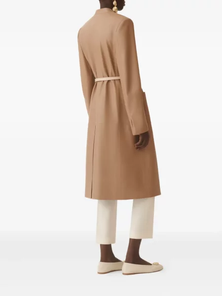 Płaszcz Fabiana Filippi skórzany brązowy