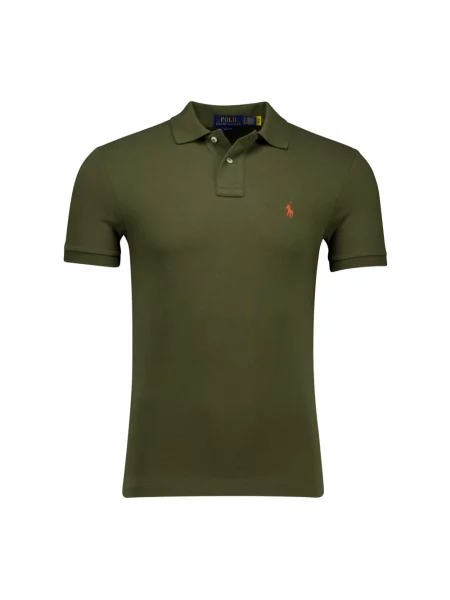 Lniana koszulka polo Polo Ralph Lauren z krótkim rękawem klasyczna zielona