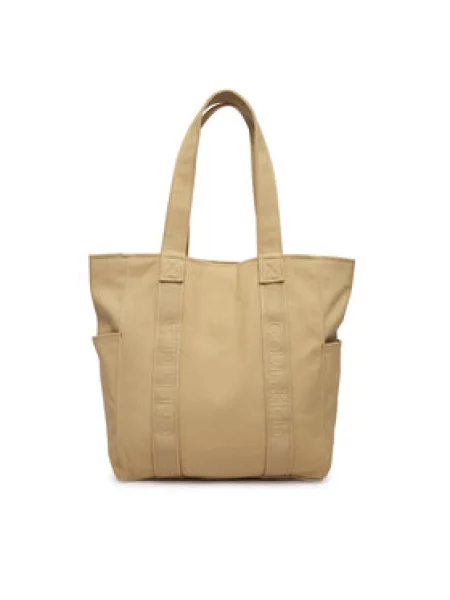 Kabelka Calvin Klein Webbing Strap Canvas Tote béžová