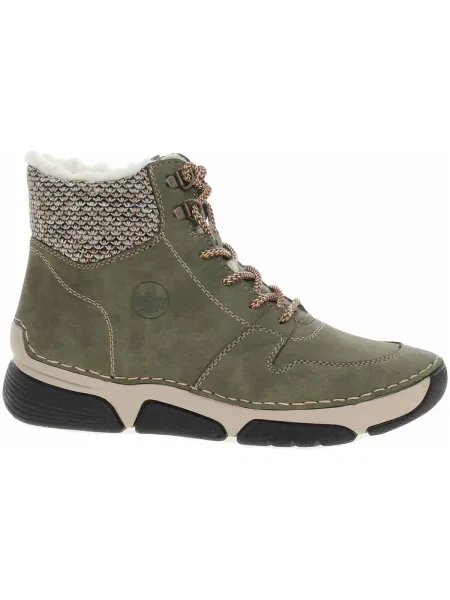 Kotníkové boty Rieker zelené