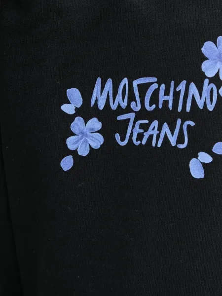 Spodnie Moschino Jeans z nadrukiem czarne