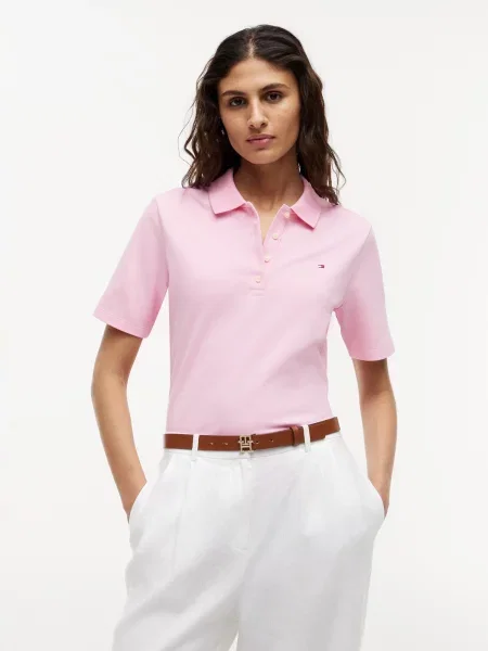 Tricou polo Tommy Hilfiger roz