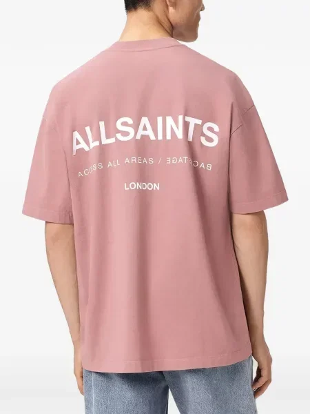 Tricou Allsaints cu imagine roz