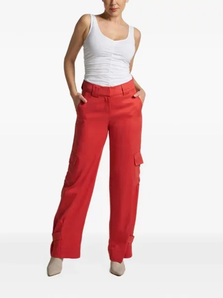 Pantaloni cargo Liz Skorsis roșu