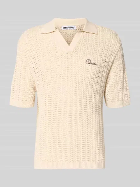 Koszulka polo o kroju slim fit w stylu szydełkowym Review