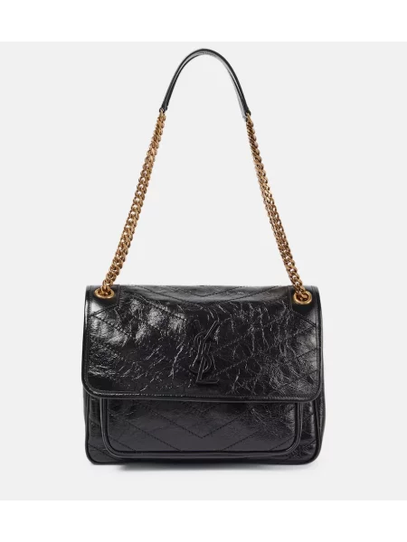 Torebka skórzana Saint Laurent skórzana czarna