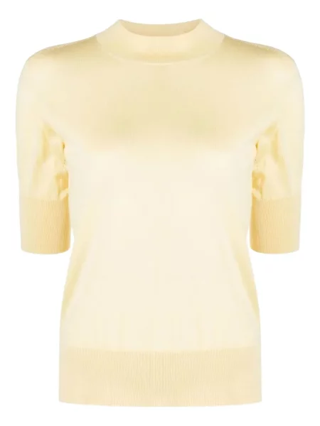 Tricou Jil Sander din cașmir galben