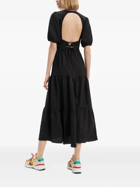 Rochie midi Desigual până la genunchi de costum negru