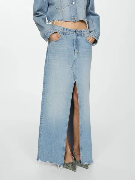 MANGO Юбка макси блакитний