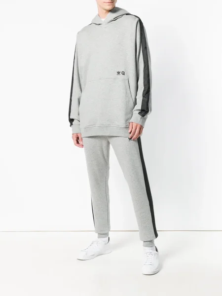 Hanorac cu glugă Adidas lung negru