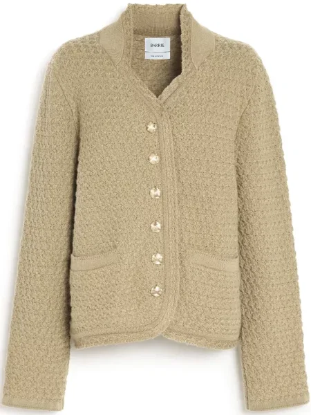 Cardigan Barrie din cașmir verde