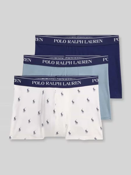 Obcisłe bokserki z mieszanka bawełny model CLSSIC PACK' Polo Ralph Lauren Underwear białe