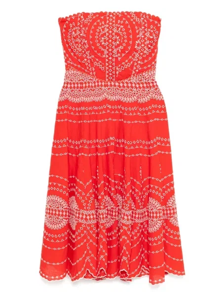 Oblekové midi šaty Charo Ruiz Ibiza po kolena červené