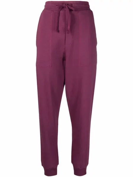 Pantaloni Nanushka cu broderie violet