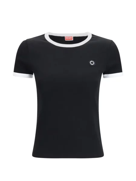 Tricou Kenzo cu broderie cu model floral negru
