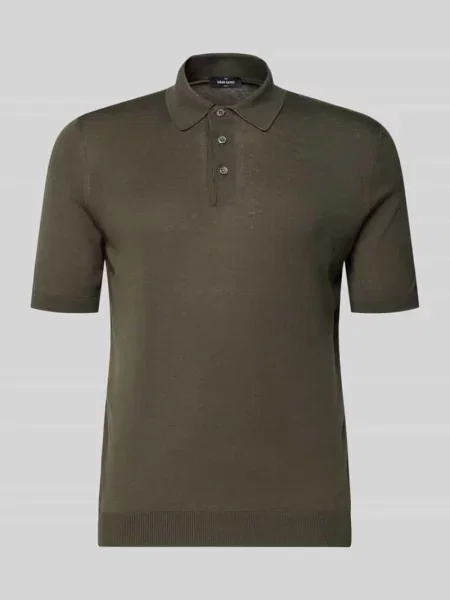 Koszulka polo o kroju slim fit z czystego jedwabiu Gran Sasso