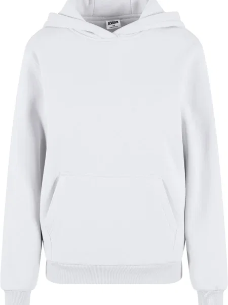 Hanorac cu glugă Urban Classics alb