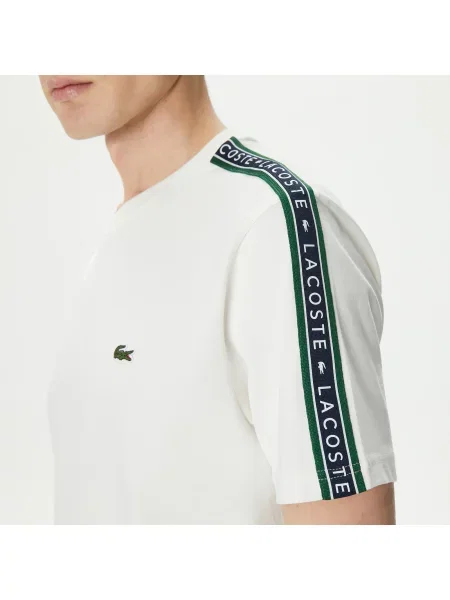 Футболка Lacoste с круглым вырезом белая