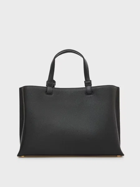 Кожаная сумка Dkny черная