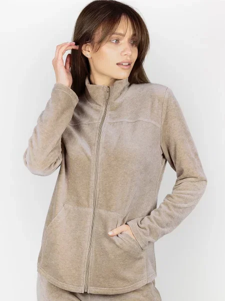 Leinle Кофта для дому Бавовна/віскоза бежевий