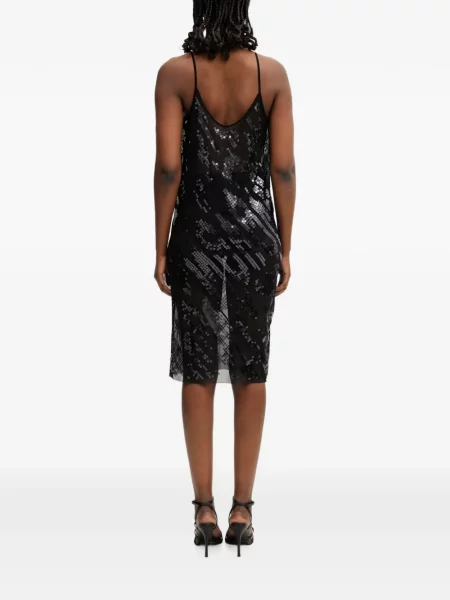 Flitteres midi ruha Rick Owens Lilies fekete
