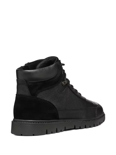 Botine Geox cu șireturi din dantelă negru