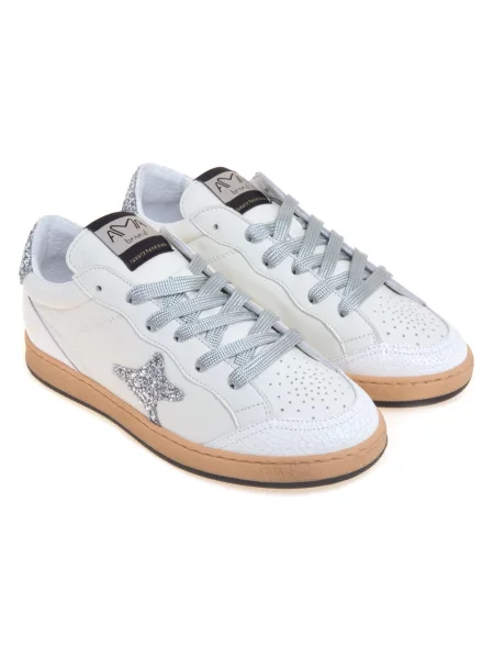 Sneakersy Ama Brand skórzane białe
