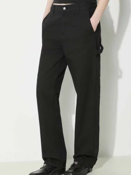 Carhartt WIP pantaloni de Pierce Pant Straight drept high waist negru