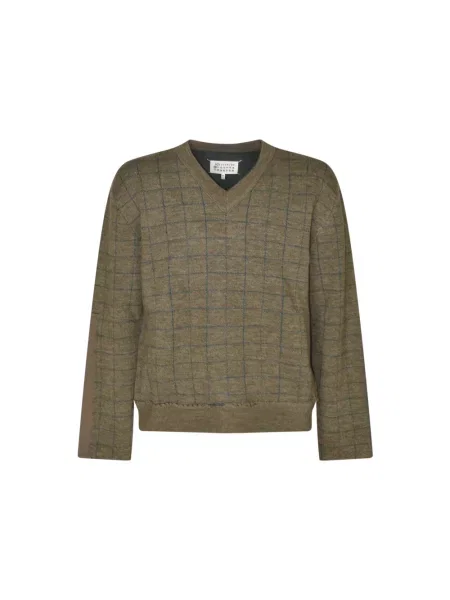 Sweter Maison Margiela wełniany zielony