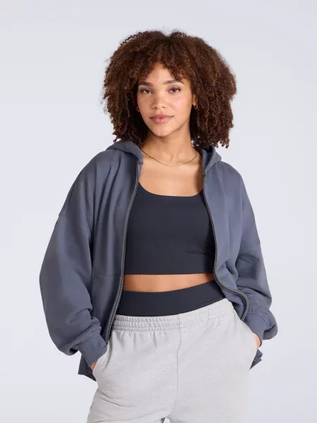 Idol bluza z kapurem z zamkiem Blue niebieska