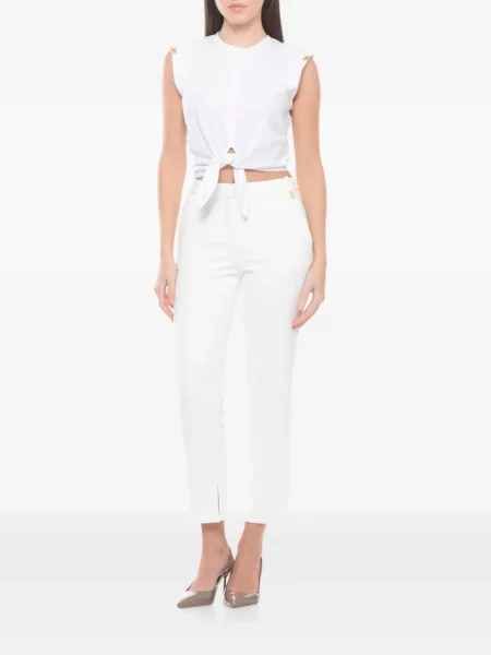 Pantaloni Elisabetta Franchi alb