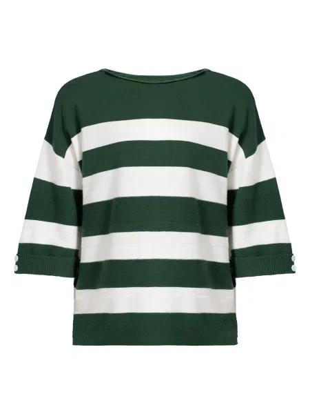 Imily Bela Pulover verde închis alb