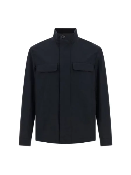 Kurtka skórzana Zegna niebieska