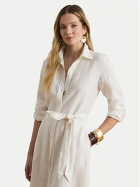 LAUREN RALPH LAUREN Srajčna obleka bela