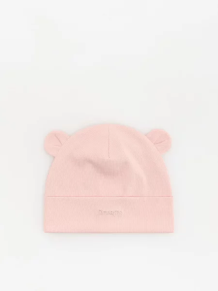 Reserved Beanie sapka fülekkel pasztellpink