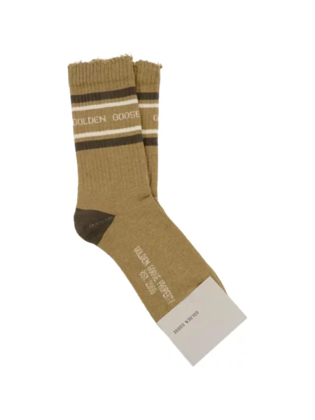 Čarape Golden Goose s autogramom zelena